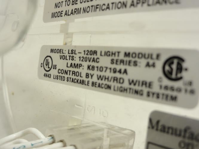 Federal LSL-120R; Module; LITESTAK; Red; 120 VAC; Ser: A4
