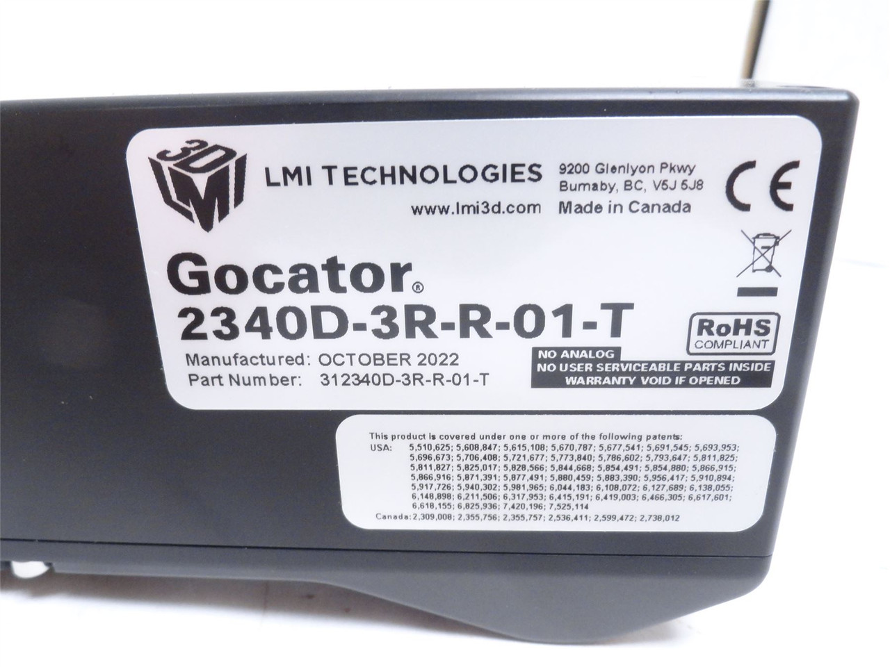LMI 312340D-3R-R-01-T; Gocator Photo-Sensor Receiver