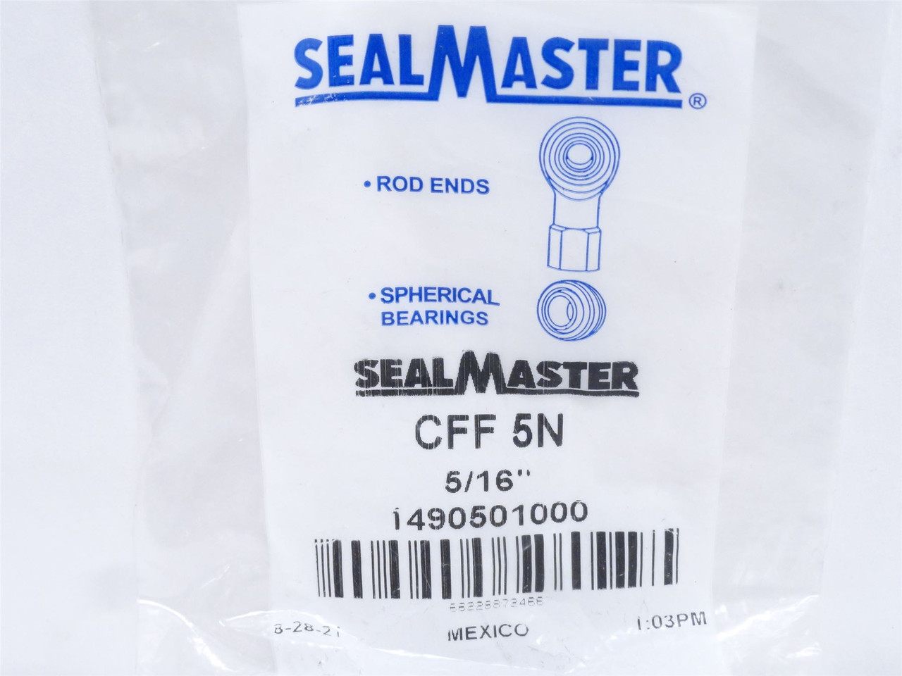 Sealmaster CFF-5N; Commercial Grade Rod End Bearing; 5/16"ID