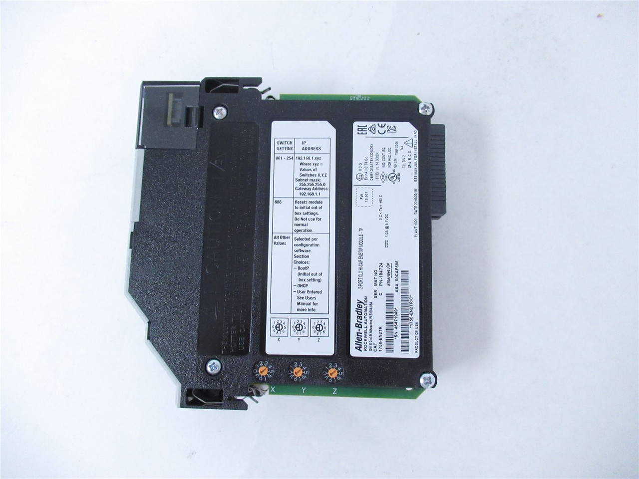 Allen-Bradley 1756-EN2TR; Module Rack 2 Port CLX Hi-Cap ENET