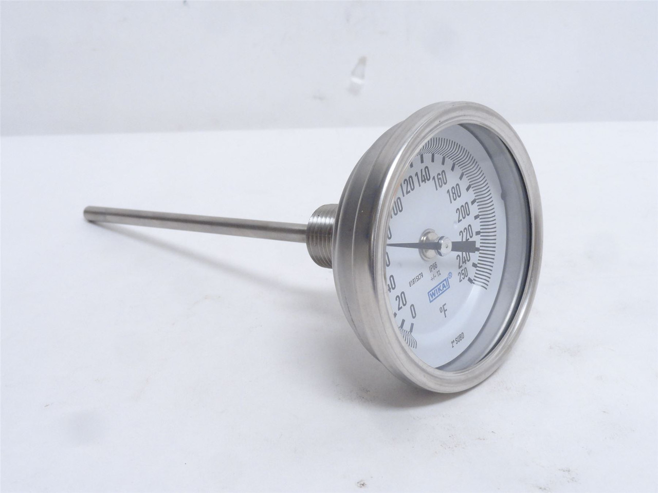 Wika 52877150; Bimetal Industrial Thermometer; 0-250Deg F