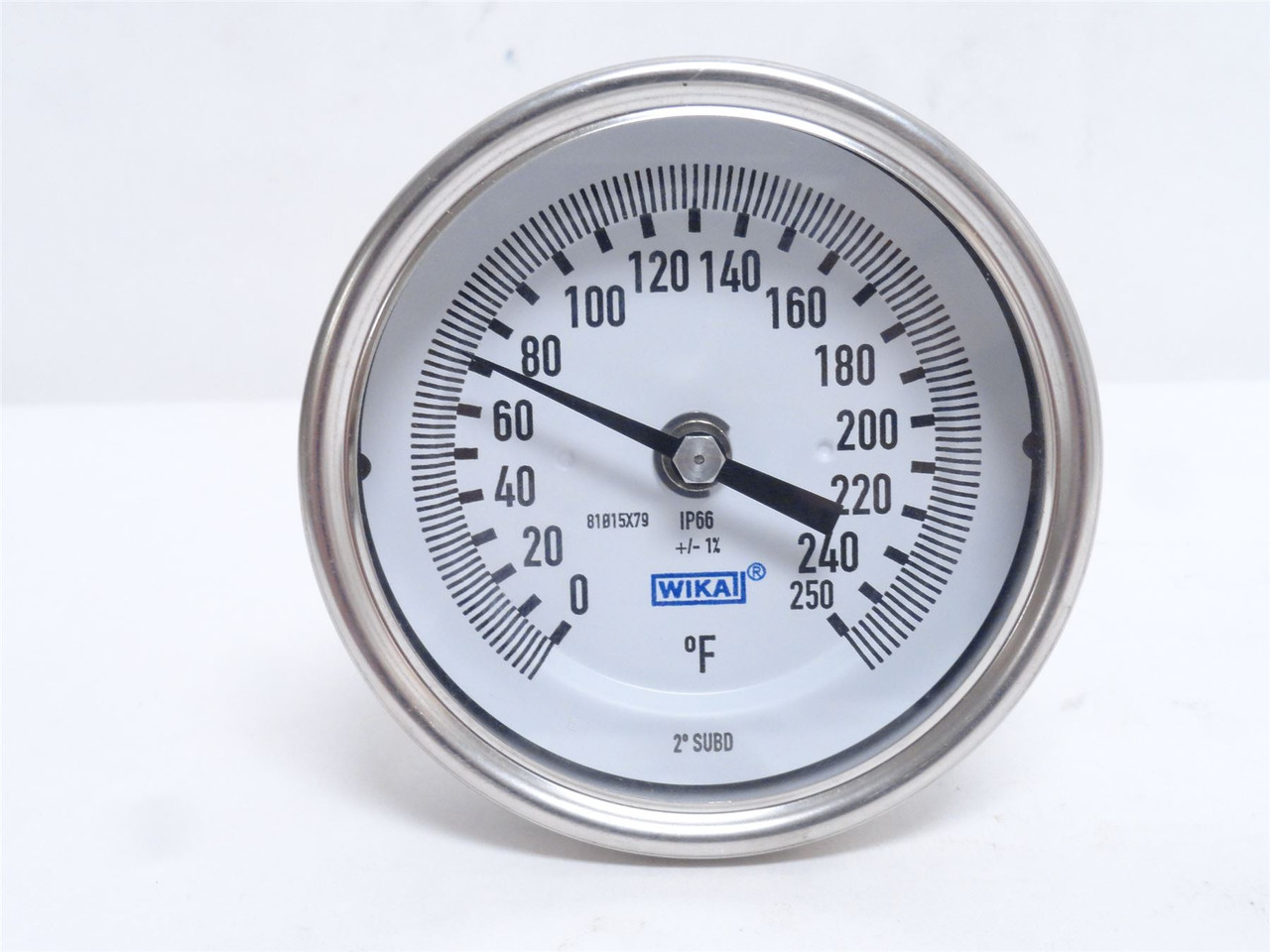 Wika 52877150; Bimetal Industrial Thermometer; 0-250Deg F