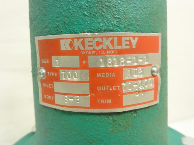 Keckley 1818-1-1; Type 700 Air Pressure Regulator 1 FNPT