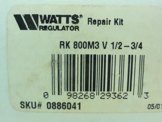 Watts 886041; Repair Kit; RK 800M3 V 1/2-3/4