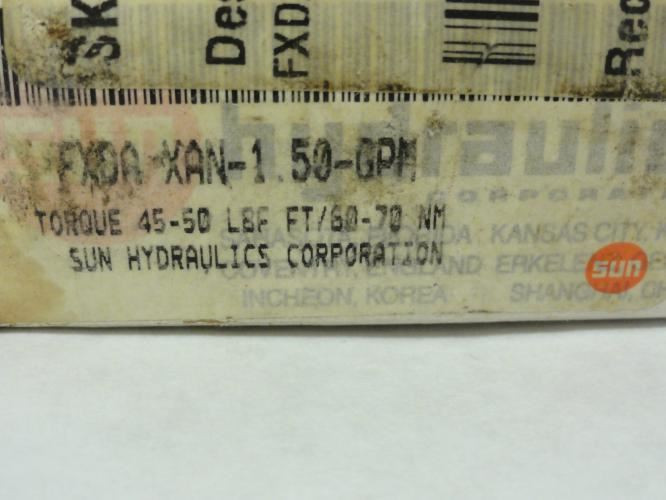 SUN FXDA-XAN-1.50GPM; Hydraulic Flow Control Valve