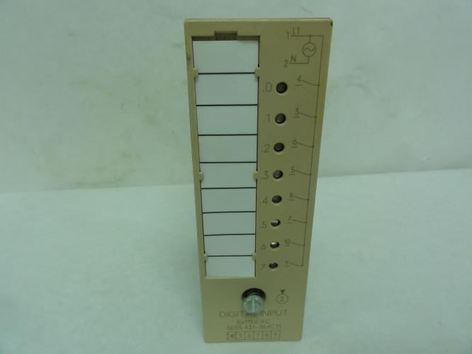 Siemens 6ES5-431-8MC11; Digital Input Module; 8 Point; 115VAC