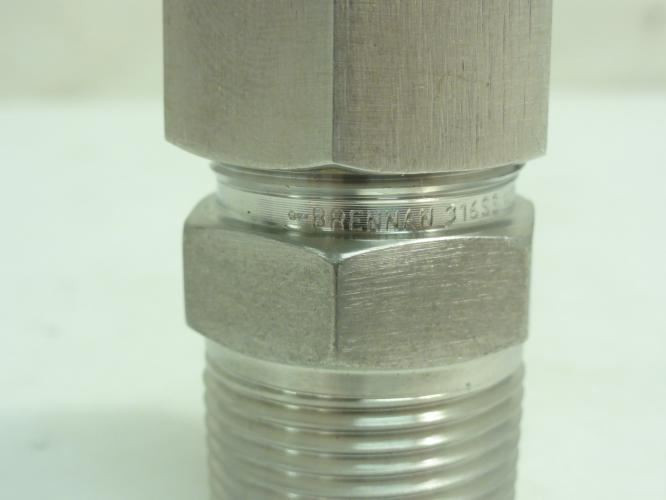 Brennan NS2404-12-12-BT-SS; Tube Fitting; SS-316; 3/4" x 3/4 NPT