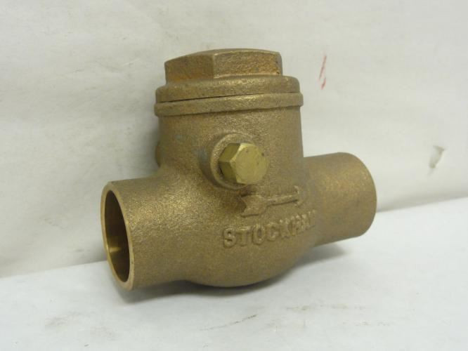 Stockham B-309C-1; Inline Check Valve 1"; Bronze; Solder