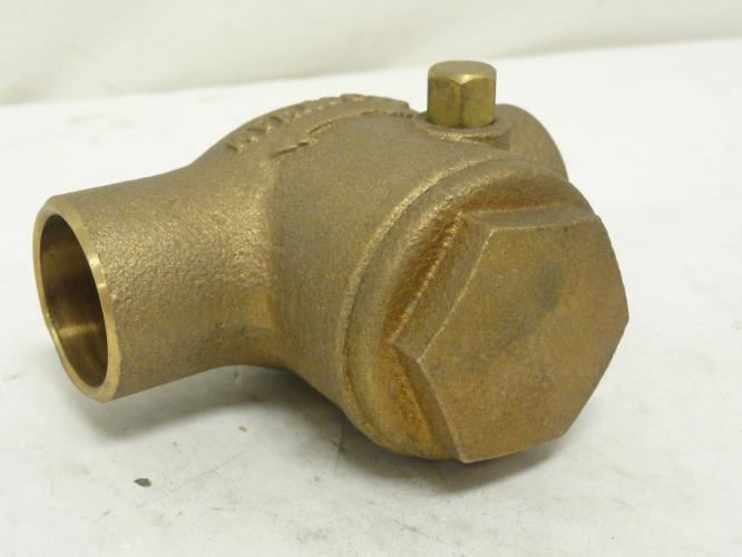 Stockham B-309C-1; Inline Check Valve 1"; Bronze; Solder
