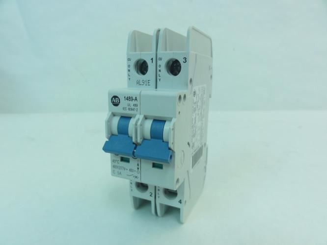 Allen-Bradley 1489-A2C050; Mini Circuit Breaker 5A; 277/480VAC