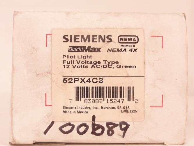 Siemens 52PX4C3; Pilot Light 12V Green