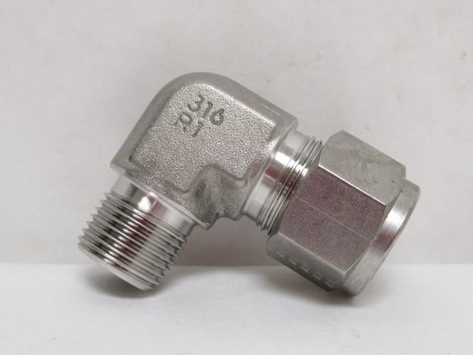 Tylok 8-DME-6; Tube Elbow; 90Deg; SS-316; 1/2" Tube x 3/8NPT