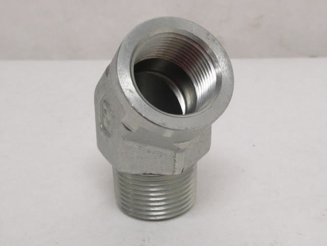 Parker 1 CD45-S; Pipe Elbow; 45Deg; 1MNPT x 1FNPT; Steel