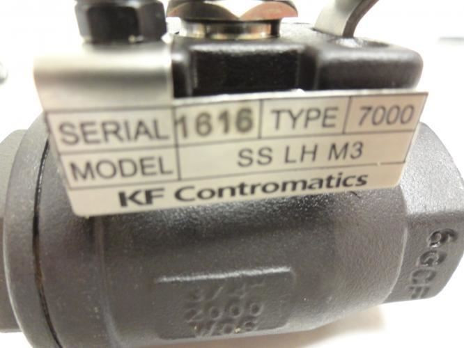 KF Contromatics SS LH M3; Ball Valve; 3/4 NPT; 2000Psi