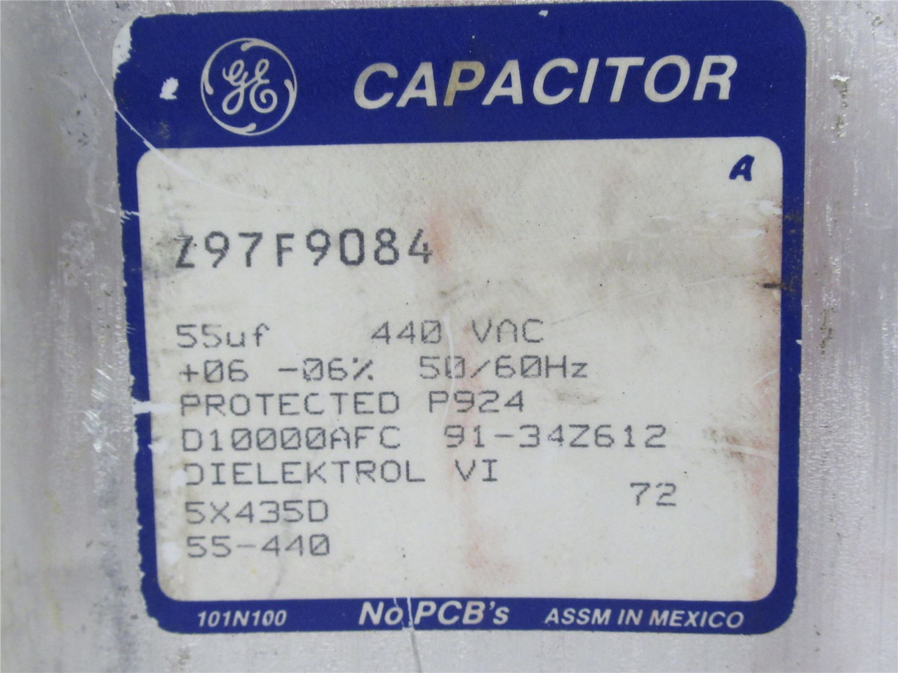 GE 97F9084; Capacitor; 440VAC; +-6% Tolerance