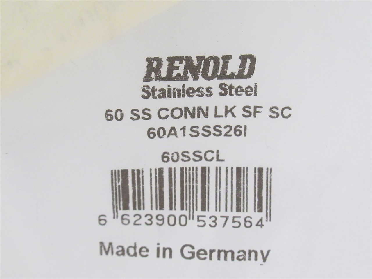 Renold 60-1SSCL; Lot-3 Roller Attachment Links #60; SS-304
