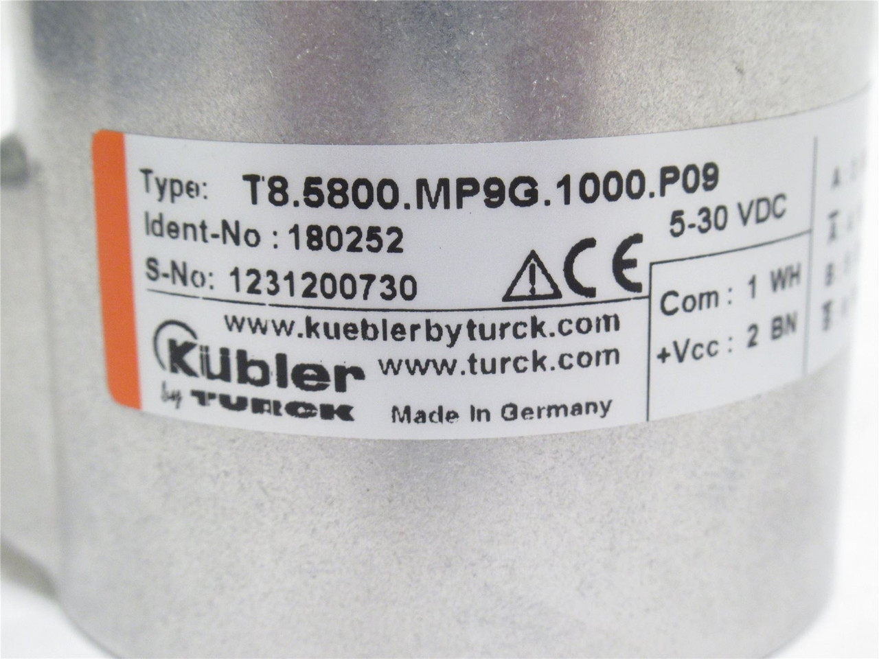 Turck T8.5800.MP9G.1000.P09; Encoder; 5-30VDC; 8-Pin