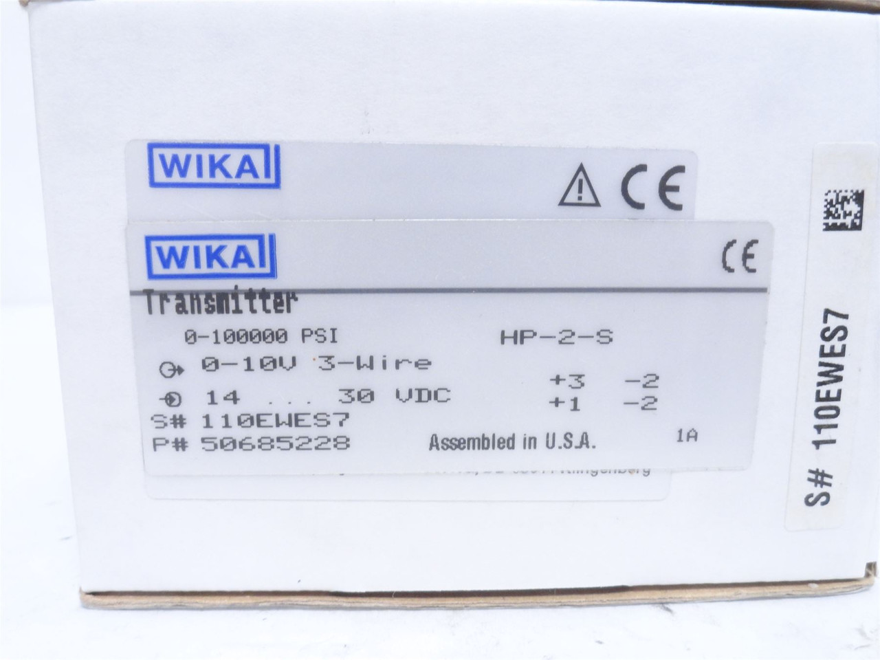 Wika HP-2-S; Pressure Transmitter; 14-30VDC; 0-100;000PSI