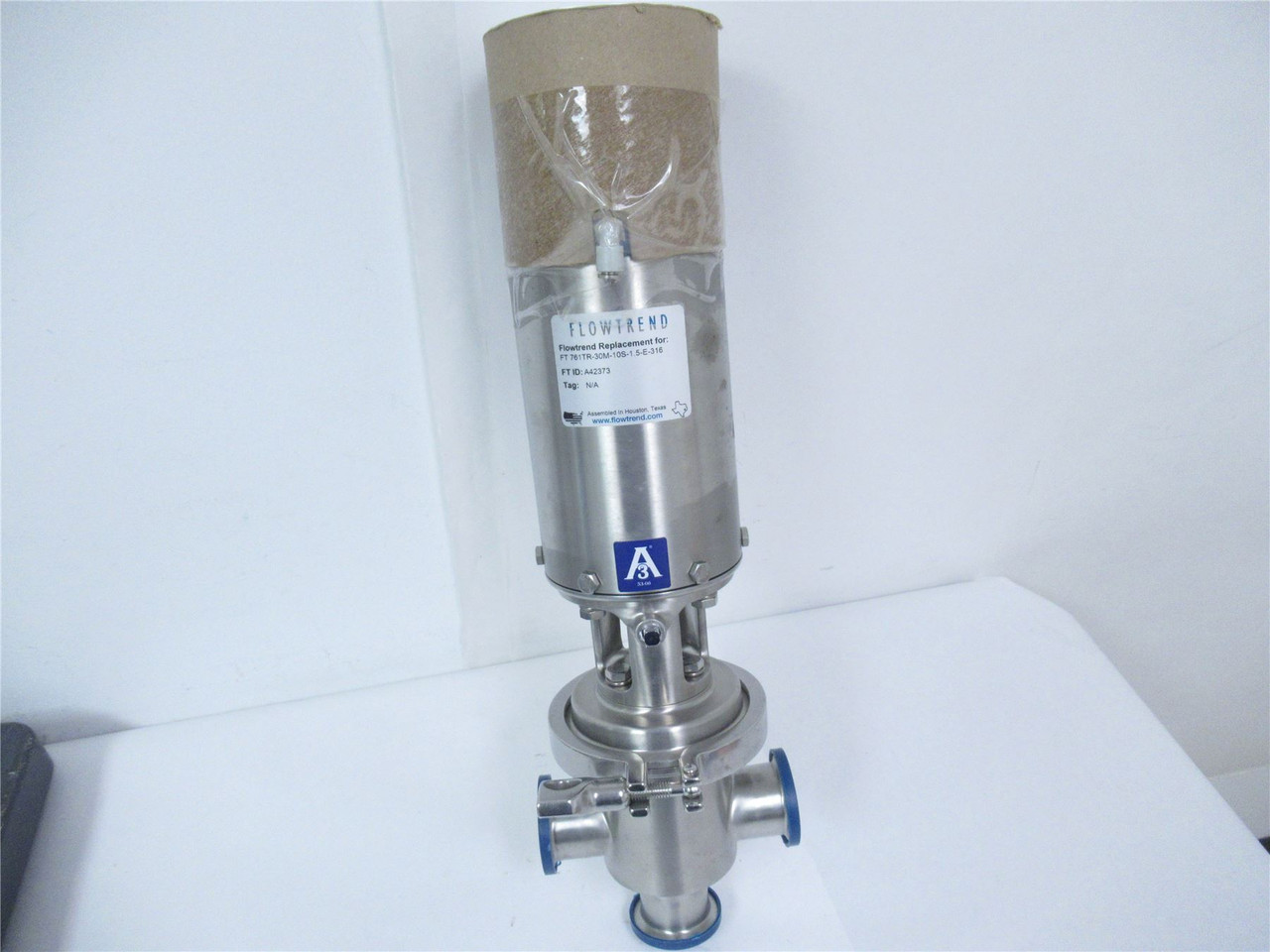 Flowtrend FT761TR-30M-10S01.5-E-316; Sanitary T-Valve 1.5"