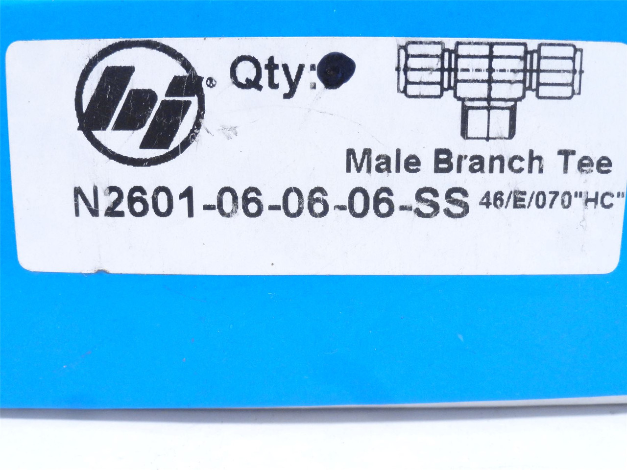Brennan N2601-06-06-06-SS; Male Branch Tee; 3/8"x3/8"x3/8NPT