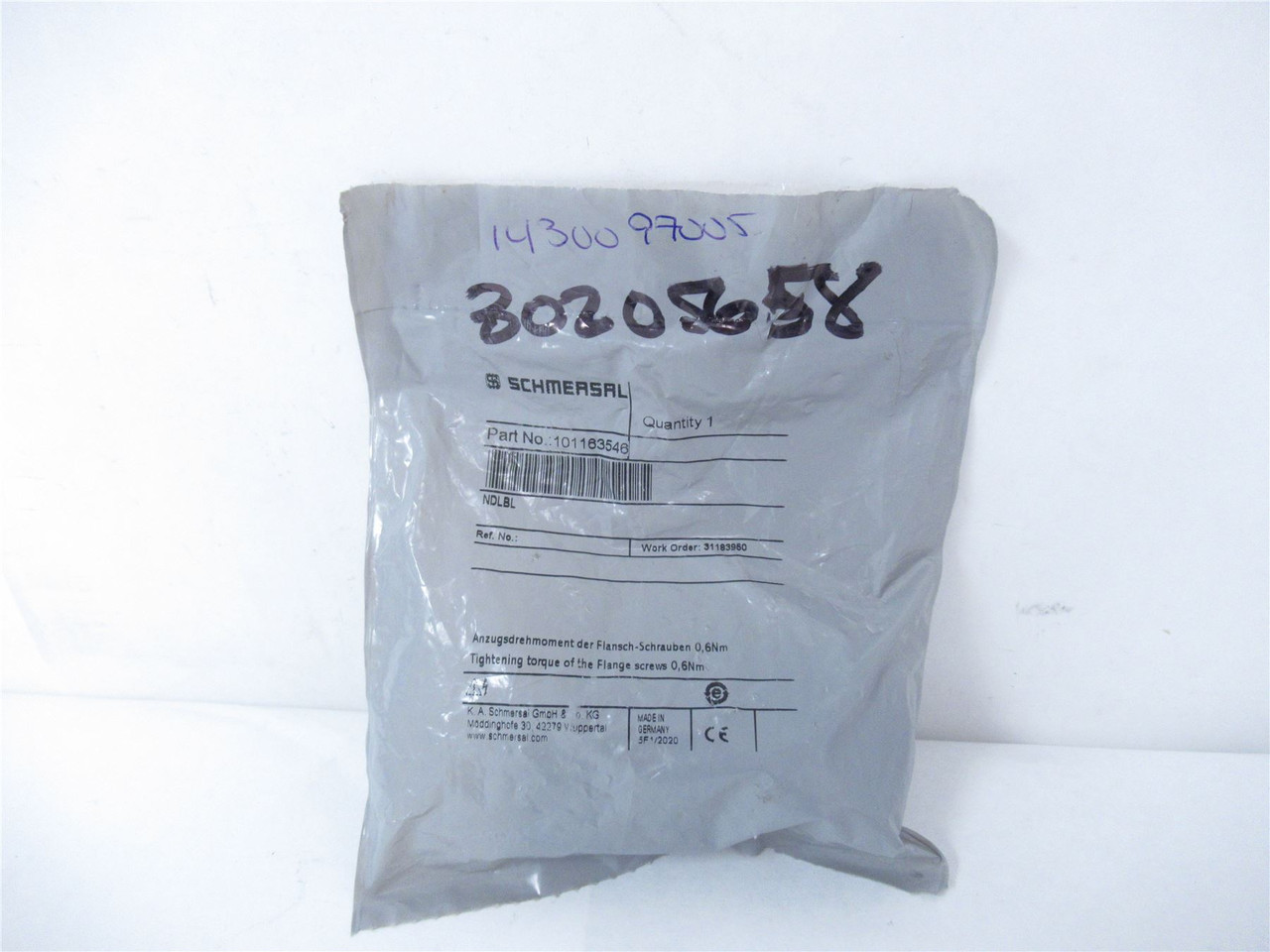 Schmersal NDLBL; Blue Illuminated Momentary Push Button Head