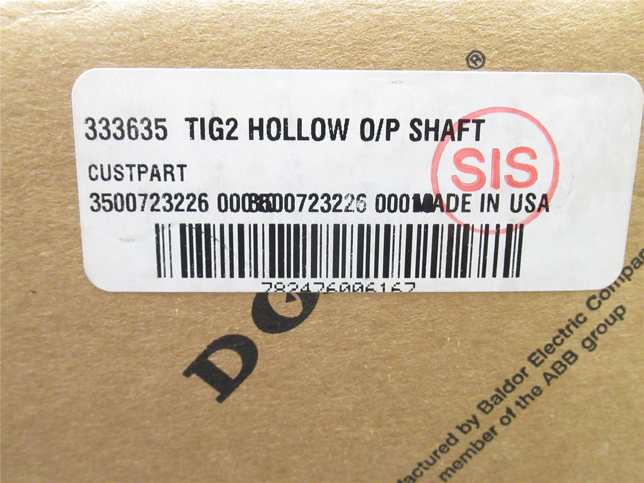 Dodge 333635; Tigear 2 Hollow O/P Shaft 49mmID; 70mmOD