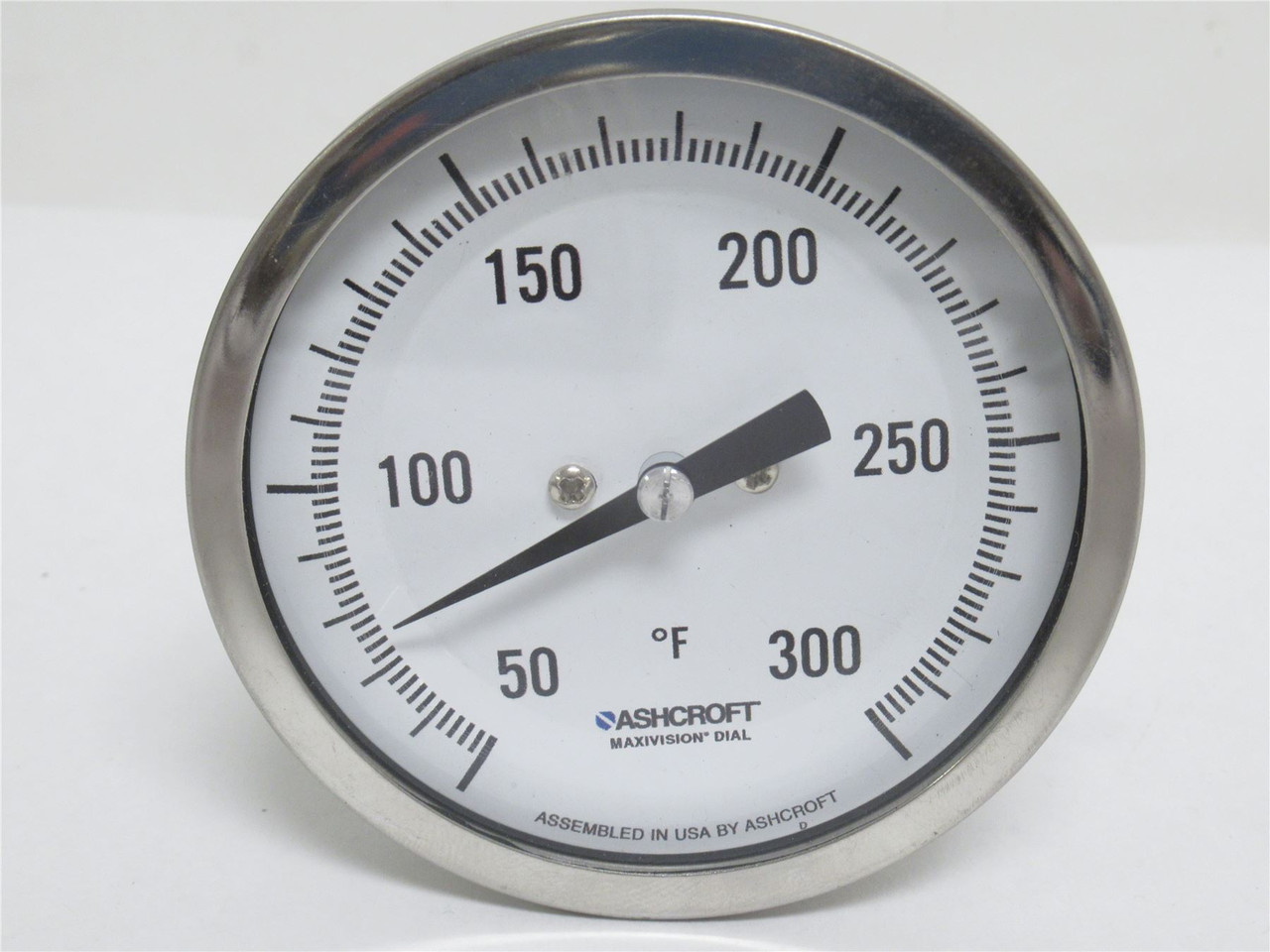 Ashcroft FA160R; Temp Gauge; 50-300Deg F; 80mm Face OD