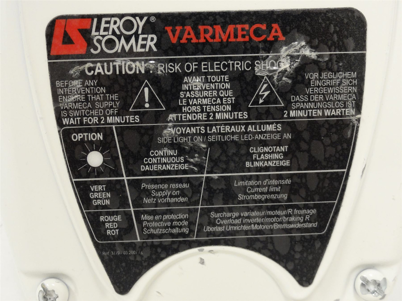 Leroy Somer Varmeca 32T 180; Motor Controller; No Dial; 3Ph