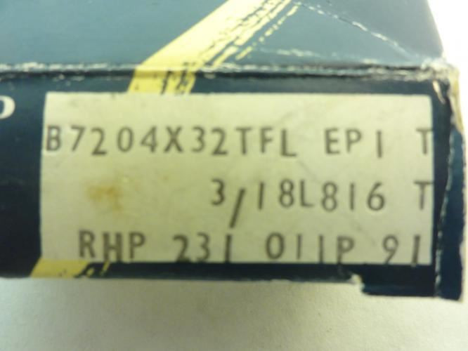 RHP B7204X32TFL; Ball Bearing; 20mm ID; 47mm OD; 14mm Width