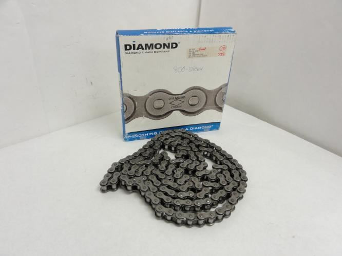 Diamond XAP-1233-D-010; SS Riveted Roller Chain # 60; 10" Length