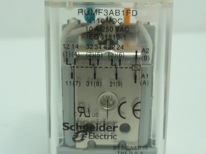 Telemecanique RUMF3AB1FD; Power Relay 10A; 250VAC; Coil: 110VDC