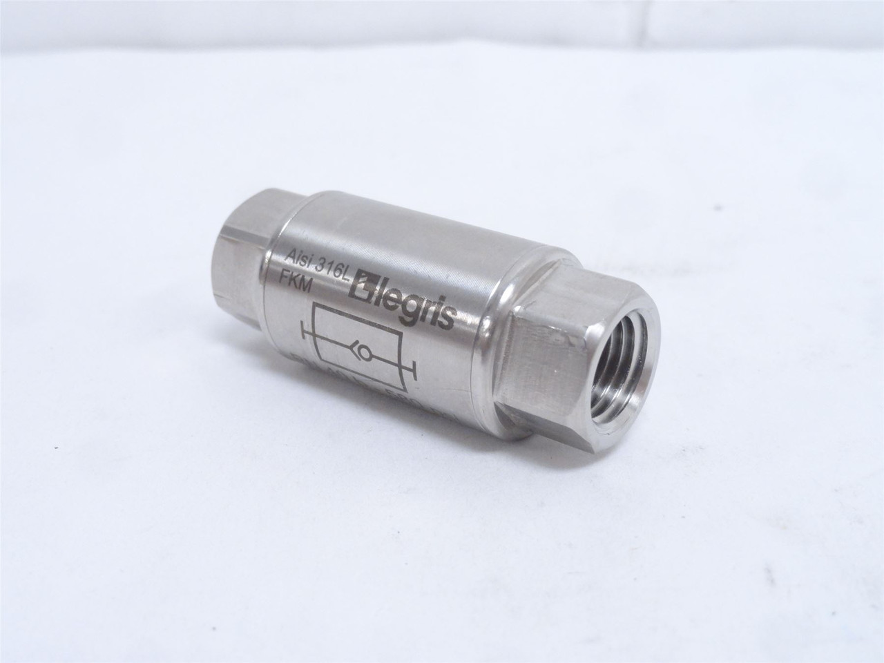 Legris 4895-14-14; Inline Swing Check Valve; 1/4NPT