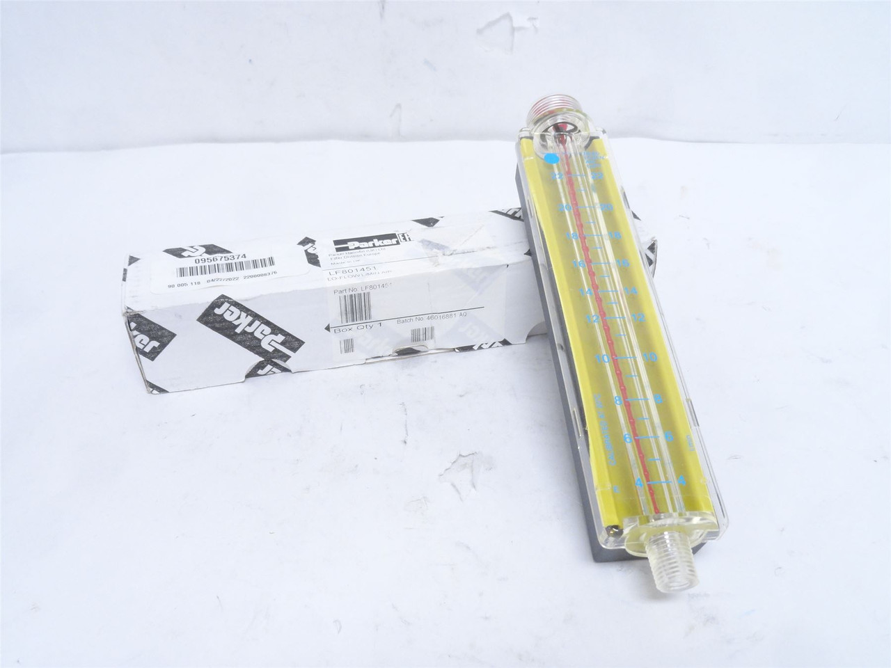 Parker LF801451; Air Compressor Flow Gauge 1/4 x 3/4NPT