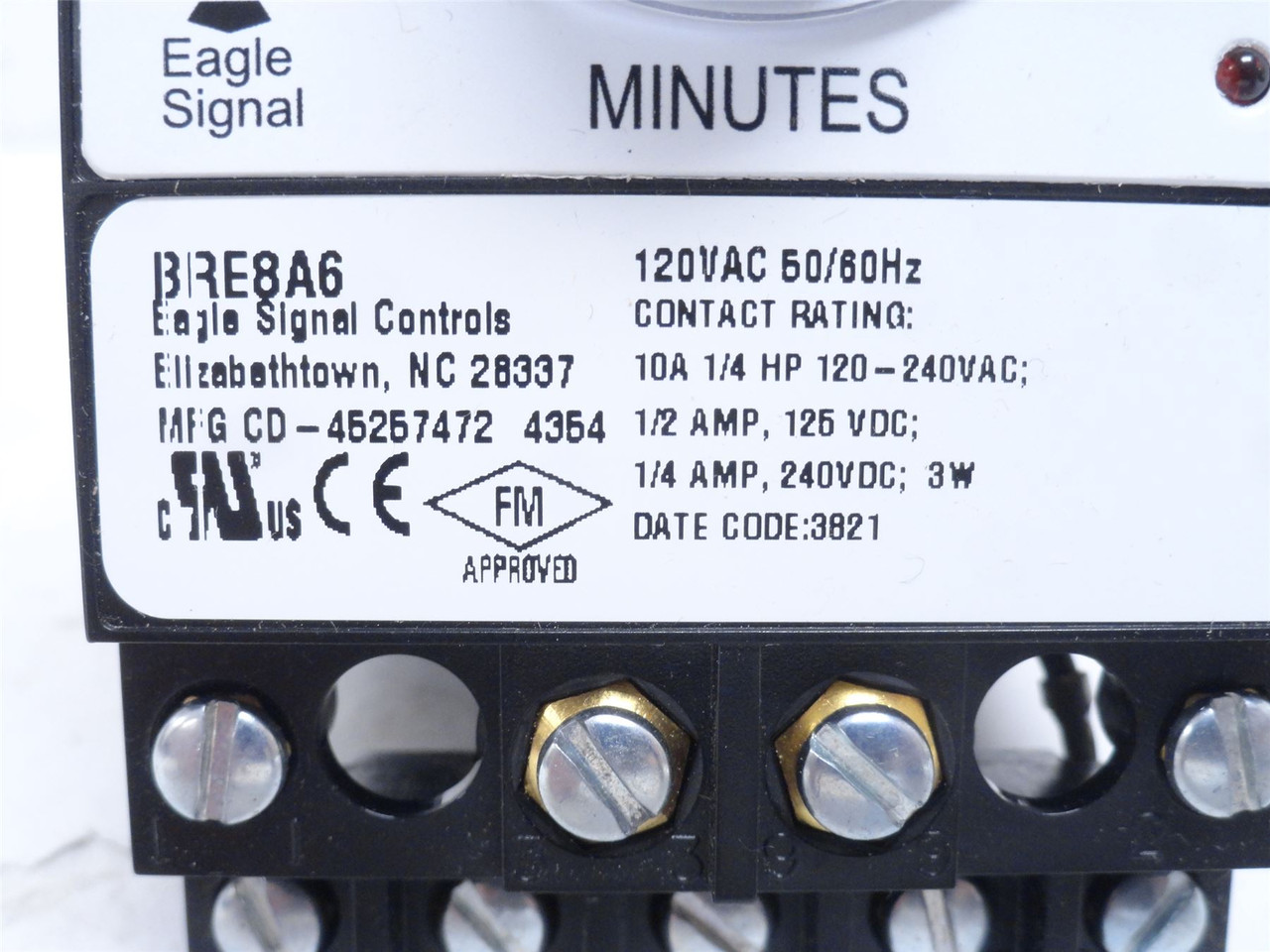 Eagle Signal BRE8A6; Electronic Reset Timer; 10m; 120VAC; 10A