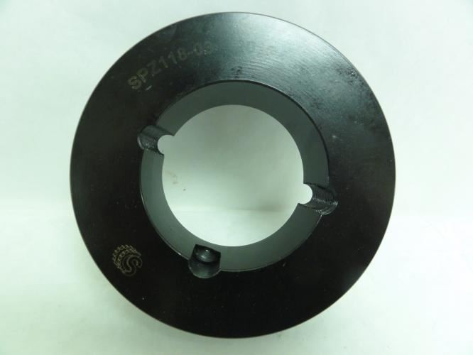 SPZ SPZ118-03; V-Belt Taper Bore Pulley; 118mm Pitch Circle