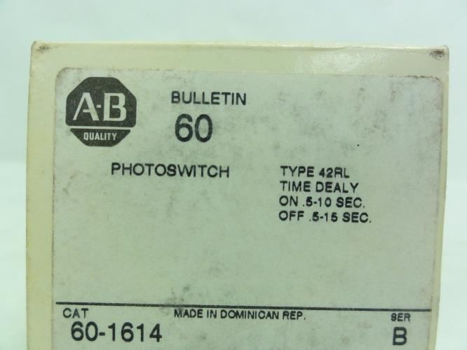 Allen-Bradley 60-1614; Photo Sensor .5-10 Sec On; .5-15 Sec Off