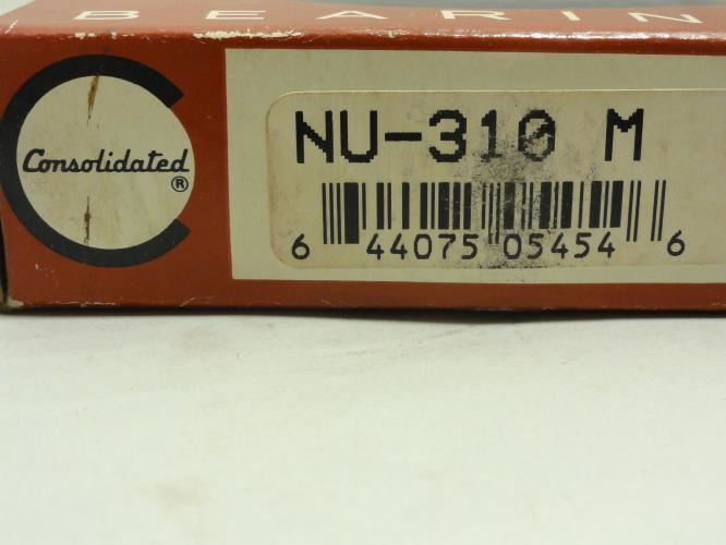 Consolidated NU-310 M; Roller Bearing 50 ID x 110 OD x 27mm W