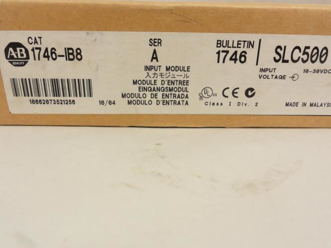 Allen-Bradley 1746-1B8; Input Module; 10-30VDC In