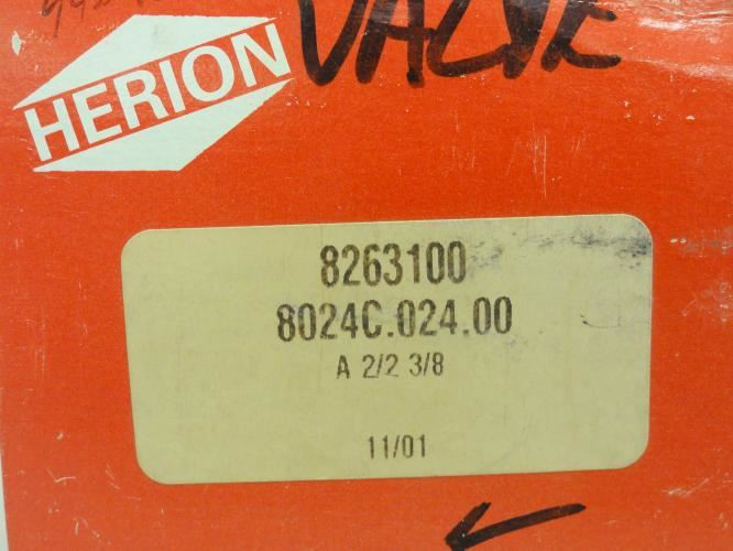 Herion 8263100.8024; Solenoid Valve 0-10Psi; 24V; 12W;  1/4 NPT