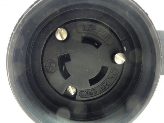 Woodhead 27W47BLK; Watertite Connector; 20A; 125V; 2P; Black