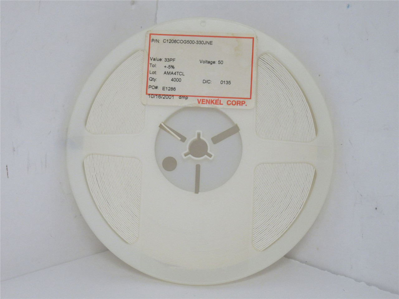 Venkel C1206C0G500-330JNE; Lot-4000 Ceramic Capacitor 33pF