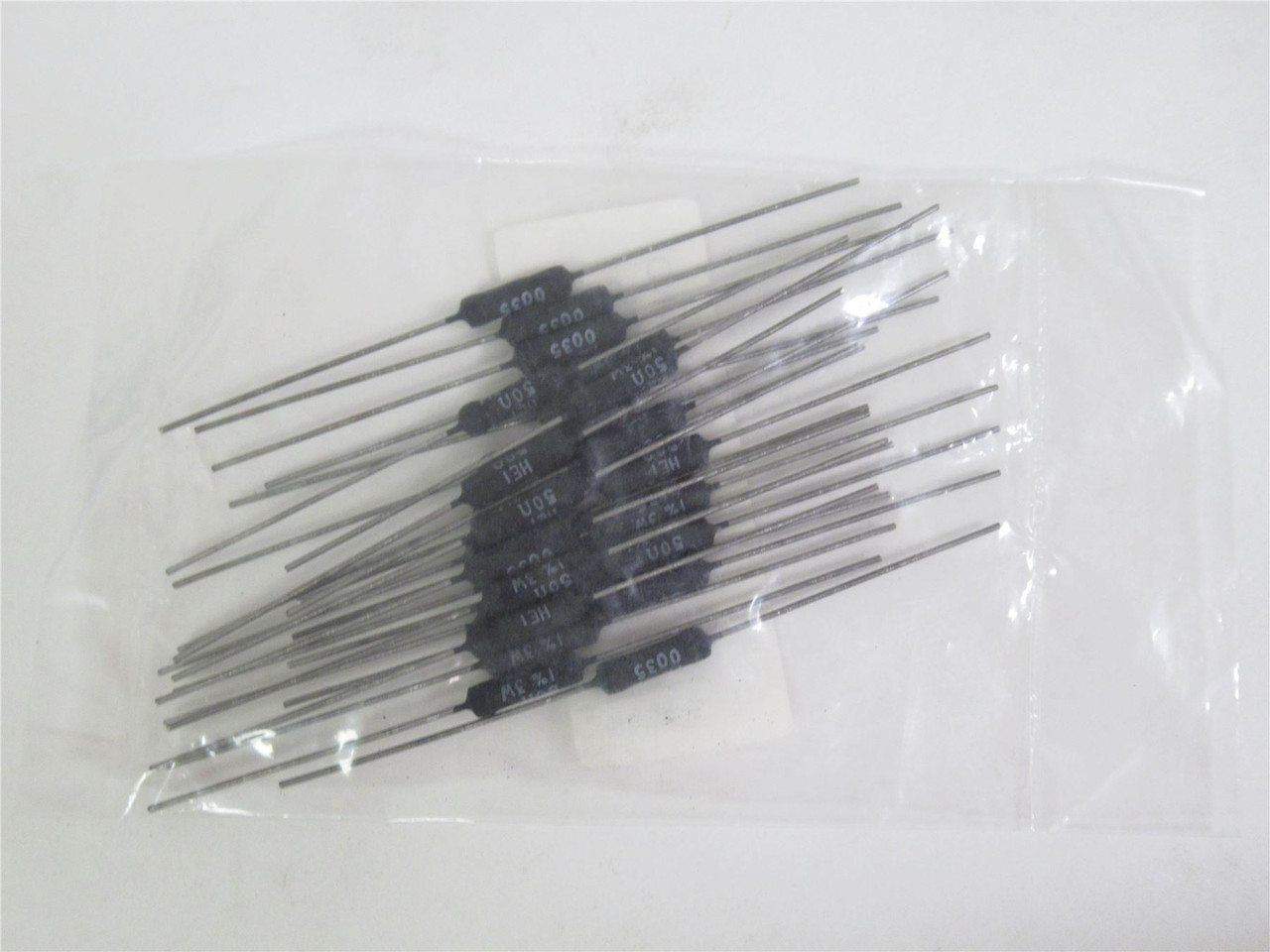 HE ALSR3F-50-ND; Lot-25 Through Hole Resistor; 3W; 500mOhms