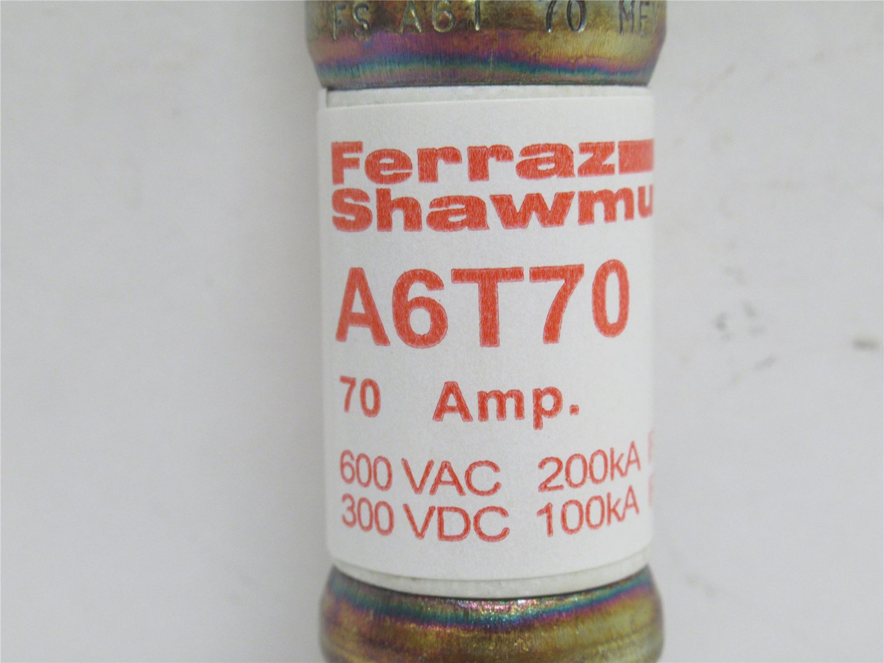 Ferraz-Shawmut A6T20; Very Fast Acting Fuse; 70A; 600VAC