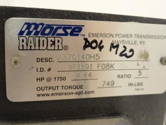 Emerson 237Q140H5; Gearbox 4.44 HP; 5 Ratio;
