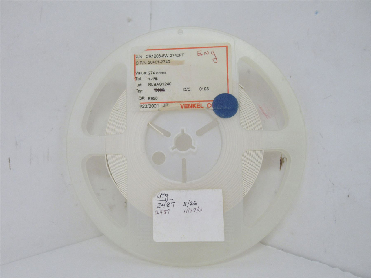 Venkel CR1206-8W-2740FT; Lot-2300 Chip Resistor; 274ohms