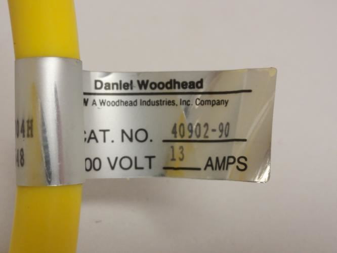 Woodhead 40902-90; Cordset; Mini-Change; 3P; 6' Long; 90Deg