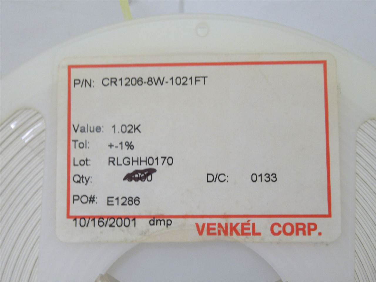 Venkel  CR1206-8W-1021FT; Lot-4900 Chip Resistor 1.02kOhm+-1%