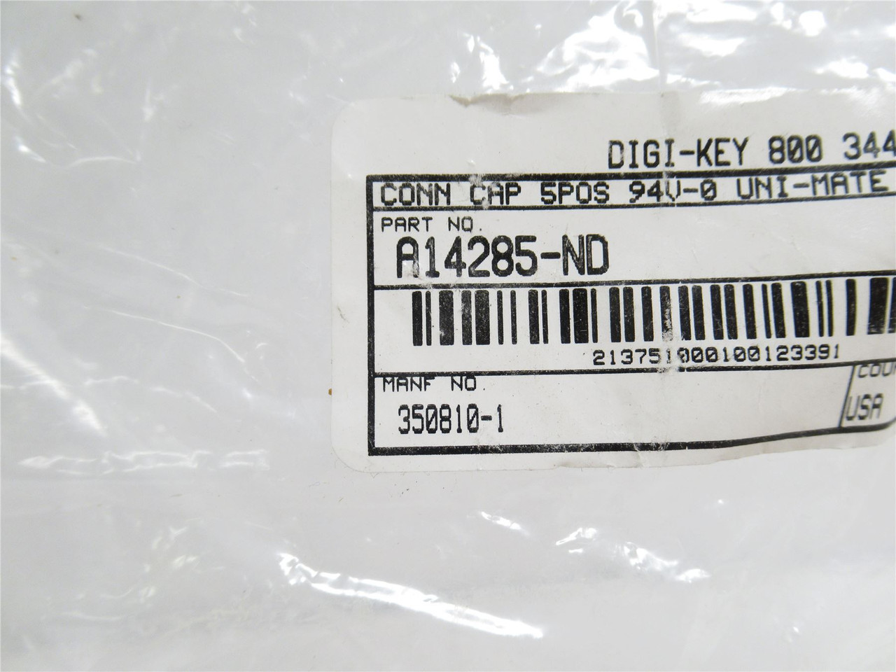 AMP 350810-1; Lot-48 Rectangular Connectors; 5-Position