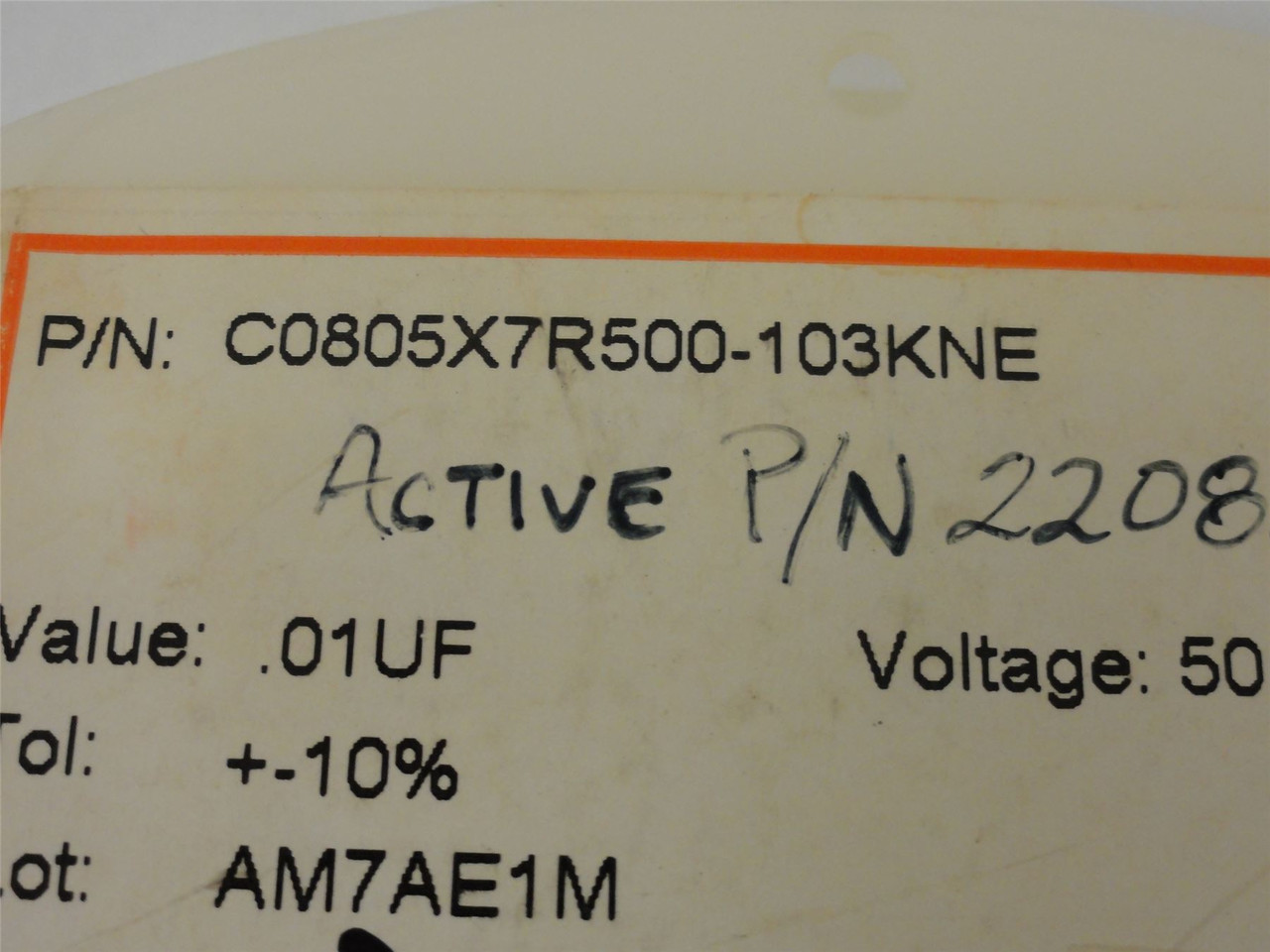 Venkel C0805X7R500-103KNE; Lot-3000 Ceramic Capacitor .01uF