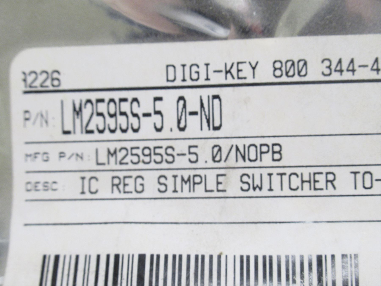 Texas Instruments LM2595S-5.0/NOPB; Lot-5 I/C DC/DC Converter